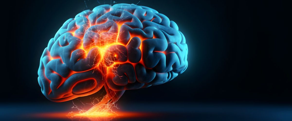 estimulacao-magnetica-transcraniana-preco Imagem de um cérebro fictício sendo estimulado magneticamente.